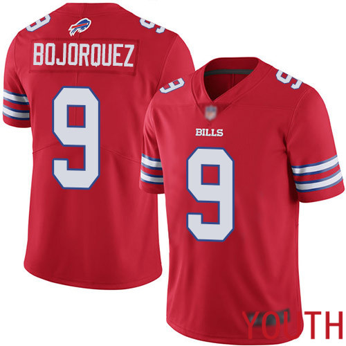 Youth Buffalo Bills 9 Corey Bojorquez Limited Red Rush Vapor Untouchable NFL Jersey